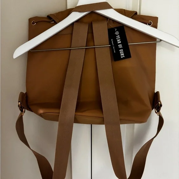 Year of Ours Top-Loading Buckle Closure Backpack in Tan - Picture 10 of 13
